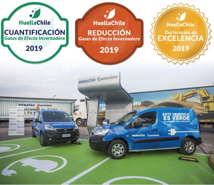 Grupo Komatsu Cummins obtiene Sello de Excelencia de Huella Chile y se convierte en la única empresa del rubro minero en obtener esta certificación